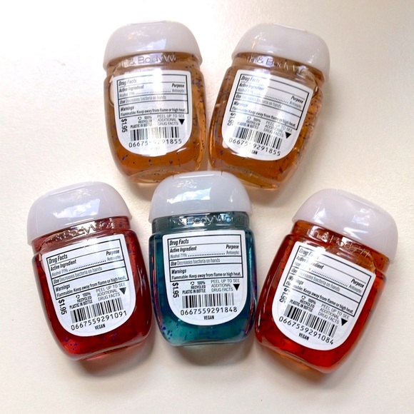 🍁🍂🧁🫐BBW  FALL BAKERY 2024 COLLECTION  POCKETBAC HAND GELS SET  of 5 NWT - Picture 5 of 7